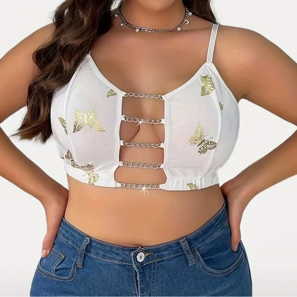 Black Butterfly Chain Bralette - Picture 3 of 3